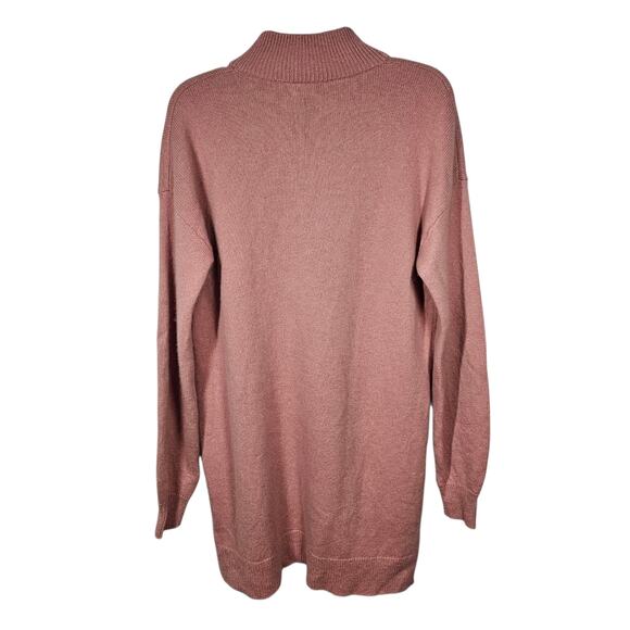 Halogen Wool  & Cashmere Mock Turtleneck Sweater Pink Compact Size L - Picture 4 of 10